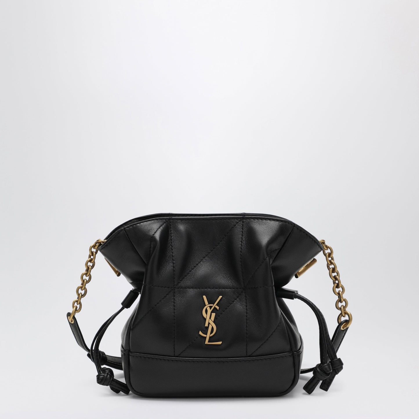 Saint Laurent Jamie Mini Shoulder Pouch In Lambskin Leather, Black Women SAINT LAURENT