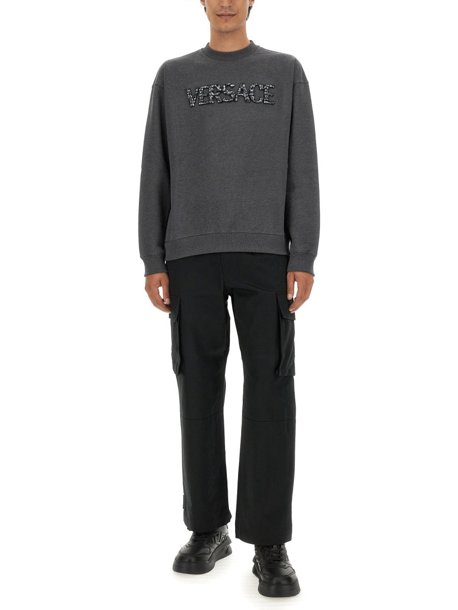 Versace Men Sweatshirt With Crocodile Logo VERSACE