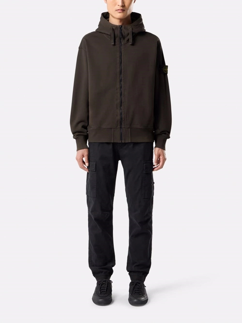 Stone Island Men Organic Cotton Fleece Hoodie Sweatshirt STONE ISLAND