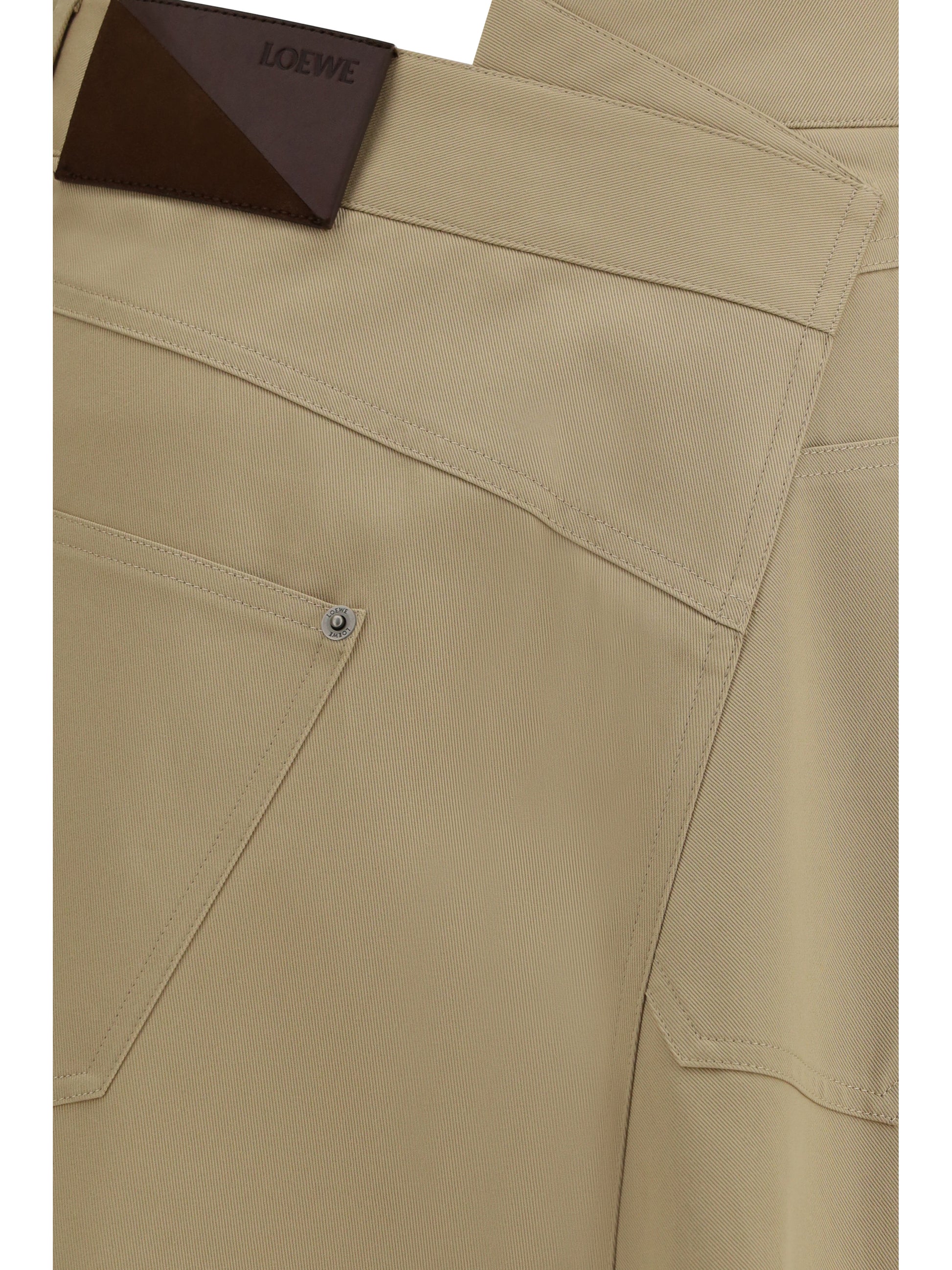 Loewe Women Asymmetric Cotton Skirt LOEWE