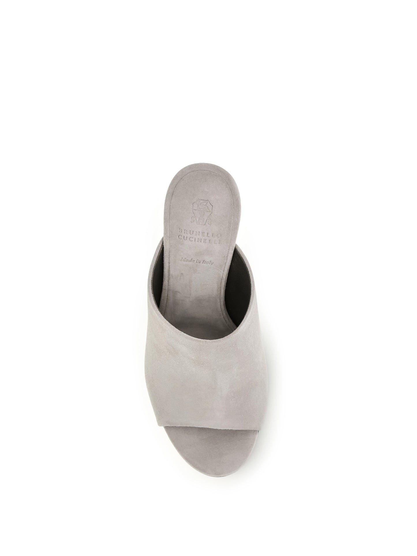 Brunello Cucinelli Women Suede Mules With Precious Heels BRUNELLO CUCINELLI
