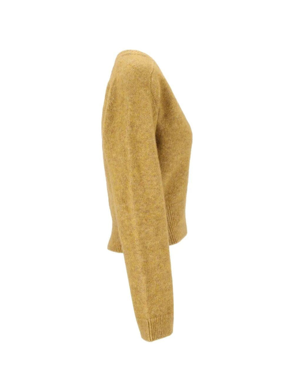 Ganni Women Melange Mohair Deep V-Neck GANNI