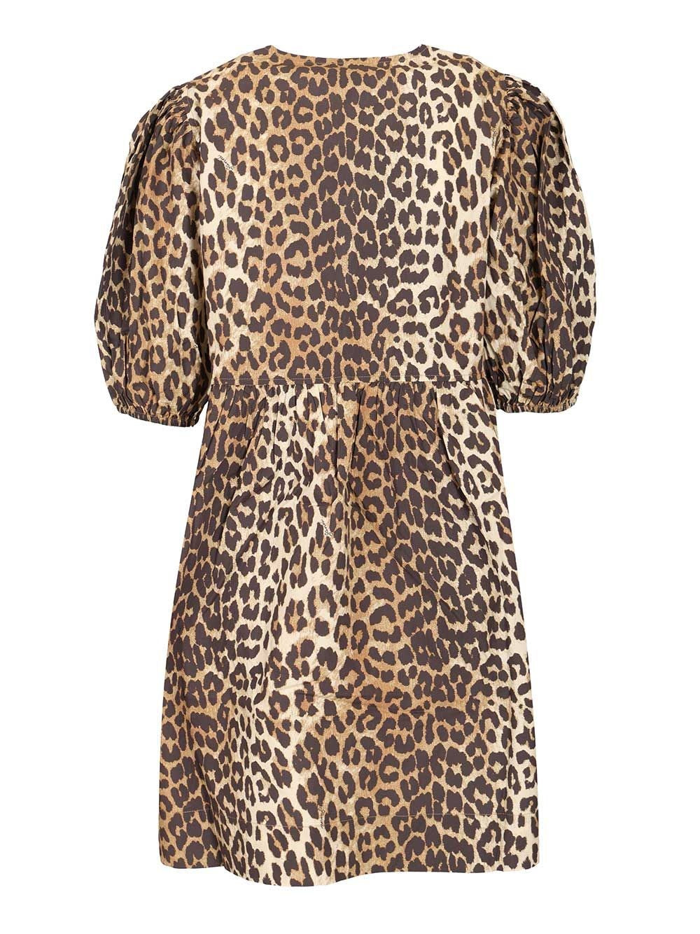 Ganni Women Leopard Print Mini Dress GANNI