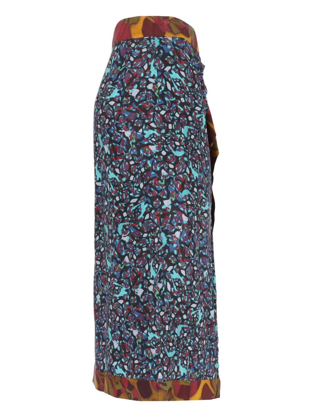 Dries Van Noten Women Draped Midi Viscose Skirt DRIES VAN NOTEN