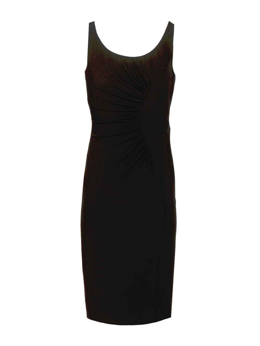 Versace Women Draped Sleeveless Midi Dress