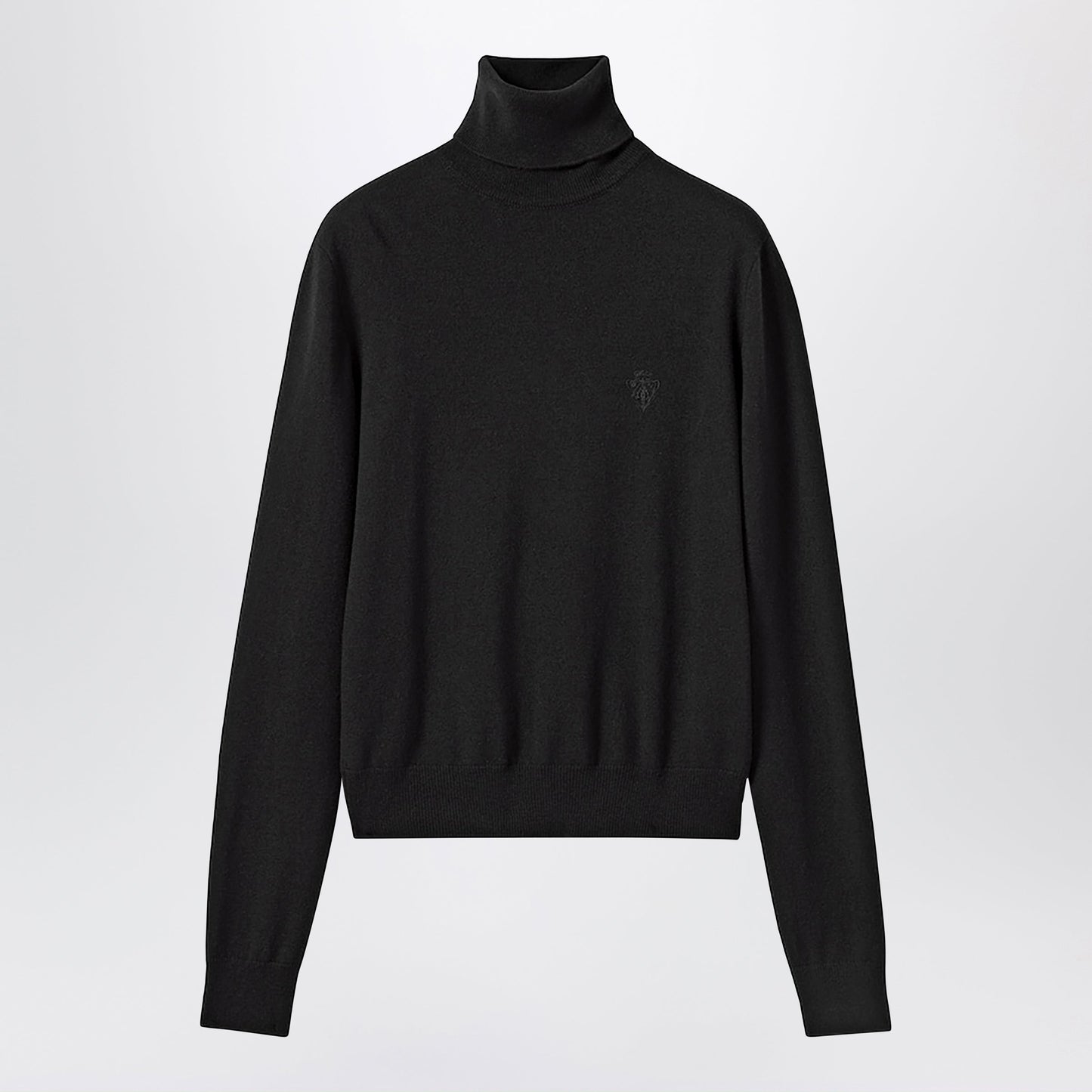 Gucci Black Wool Turtleneck With Logo Embroidery Women GUCCI