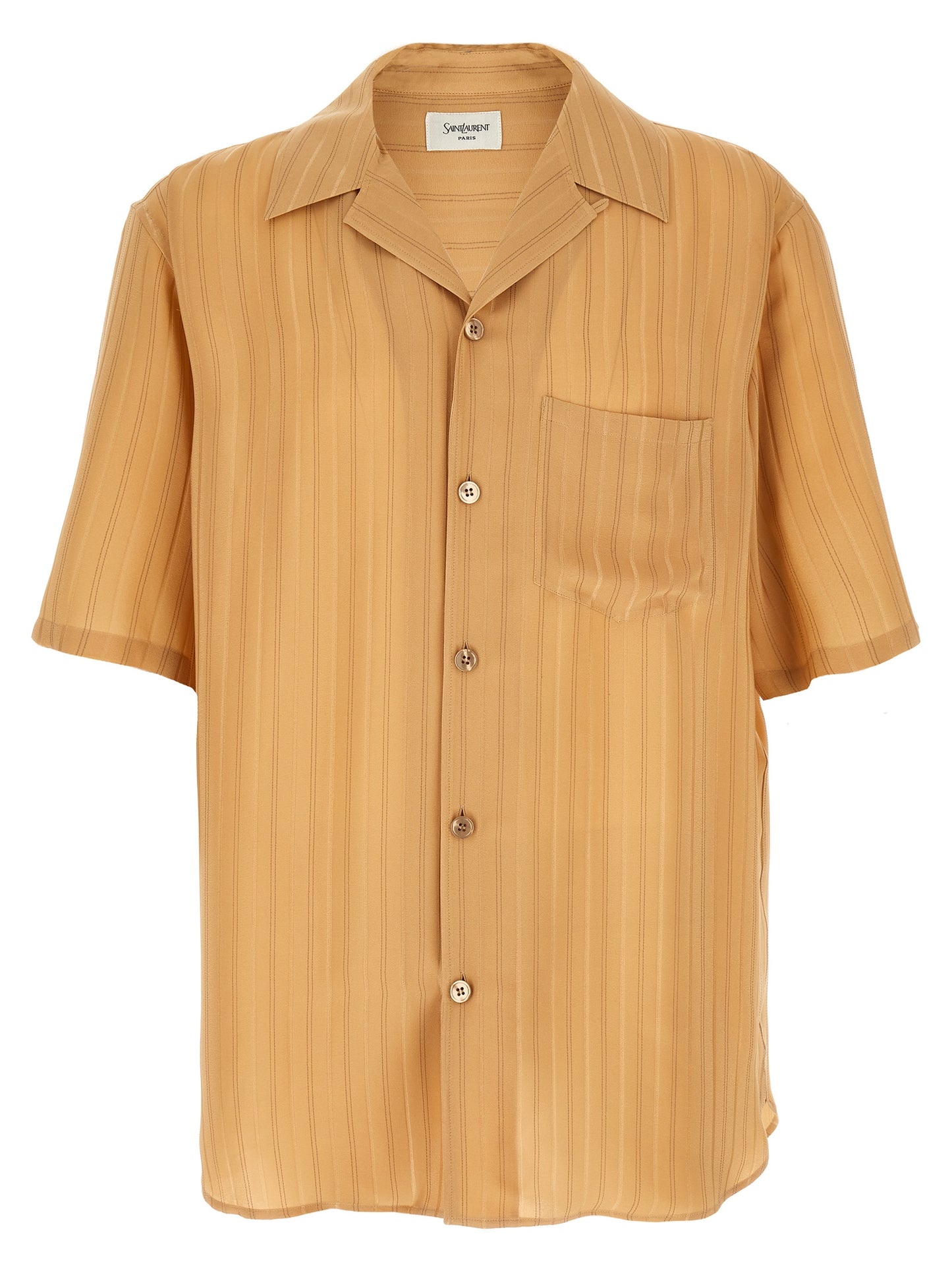 Saint Laurent Men Striped Silk Shirt SAINT LAURENT