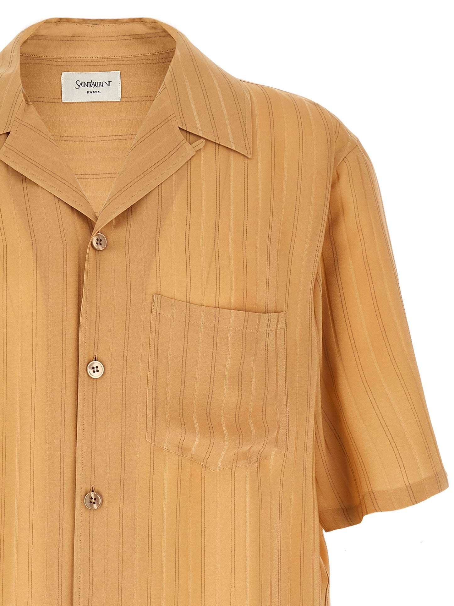 Saint Laurent Men Striped Silk Shirt SAINT LAURENT