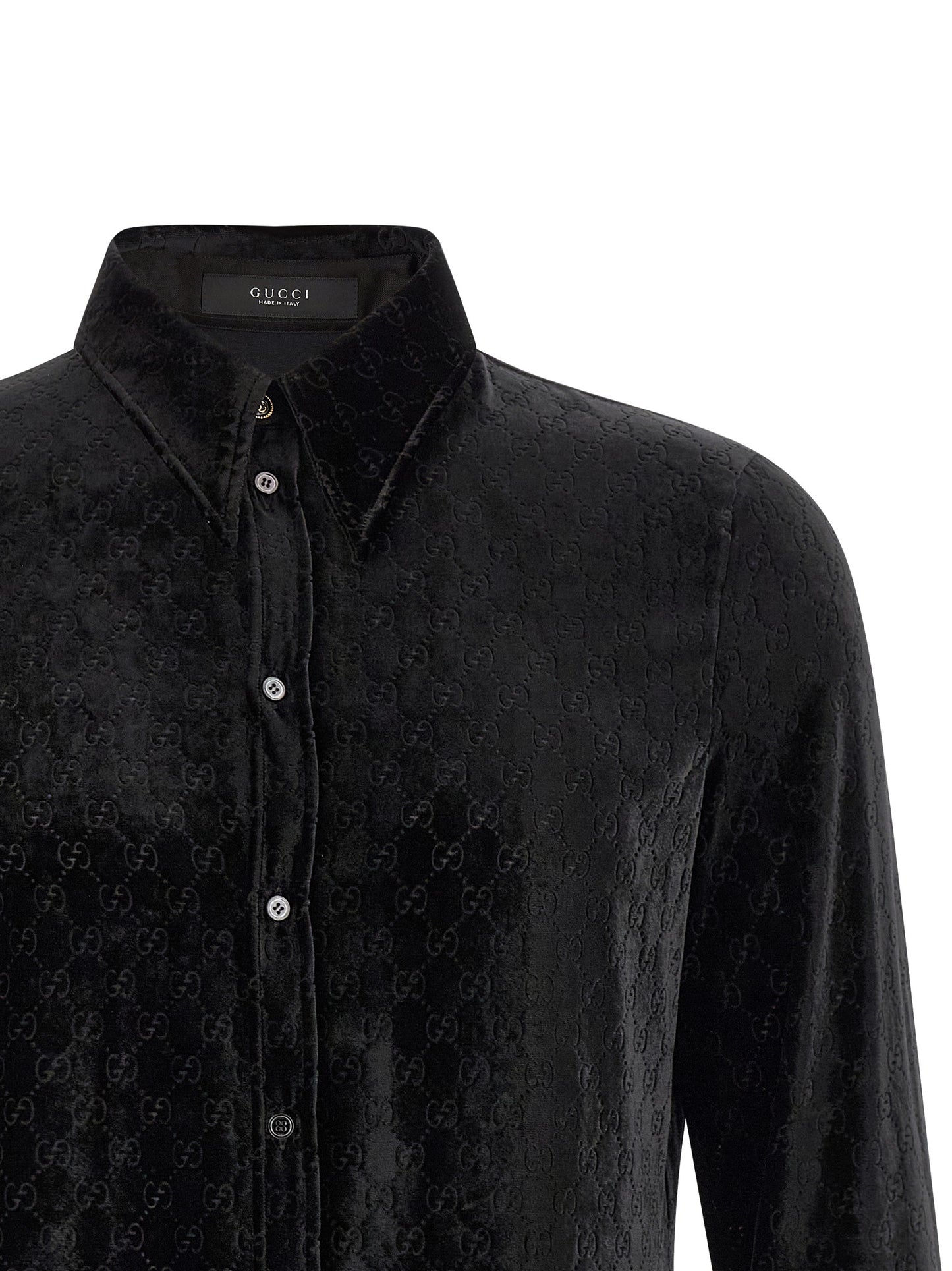 Gucci Men 'Gg' Velvet Shirt GUCCI