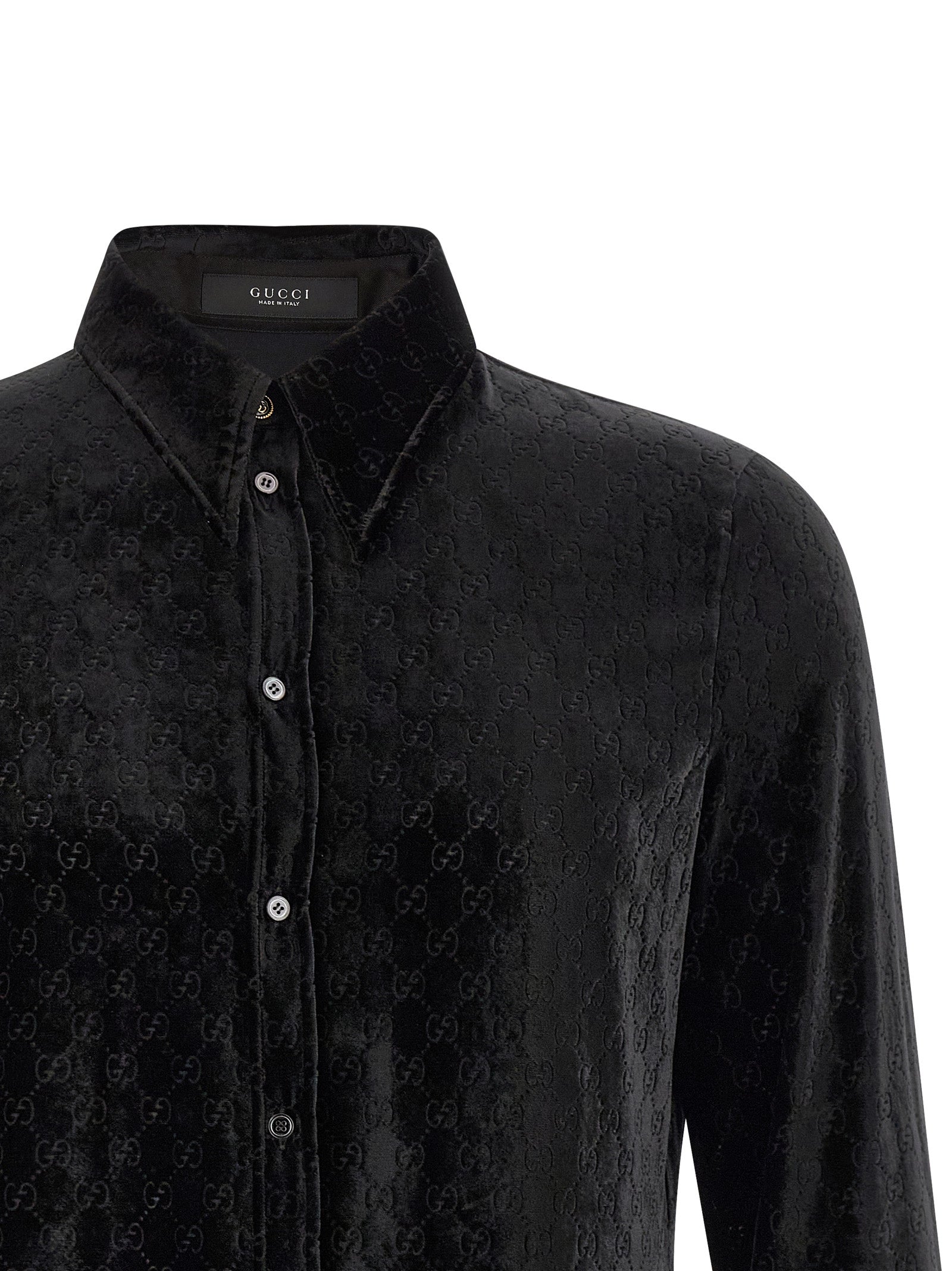 Gucci Men 'Gg' Velvet Shirt GUCCI