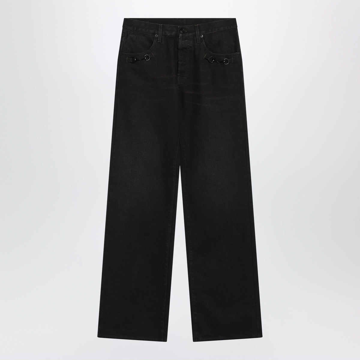 Gucci Brown Horsebit Flare Jeans In Denim Men GUCCI