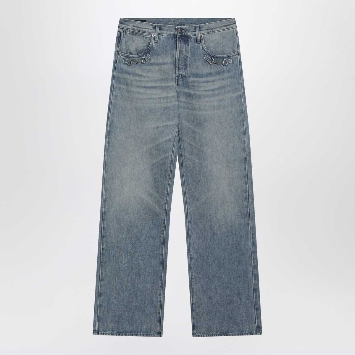 Gucci Light Blue Horsebit Flare Jeans In Denim Men.