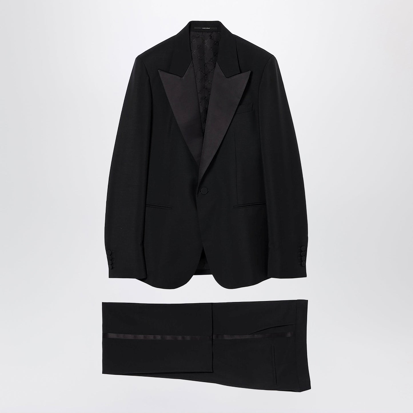 Gucci Black Dress In Fine Mohair Wool Fabric Men GUCCI