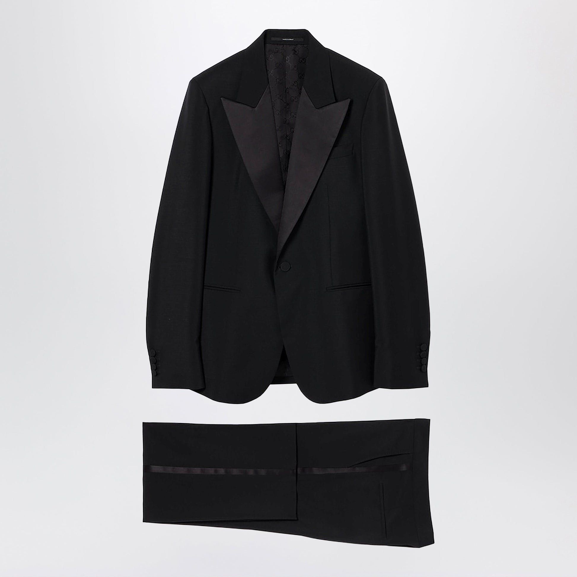 Gucci Black Dress In Fine Mohair Wool Fabric Men GUCCI