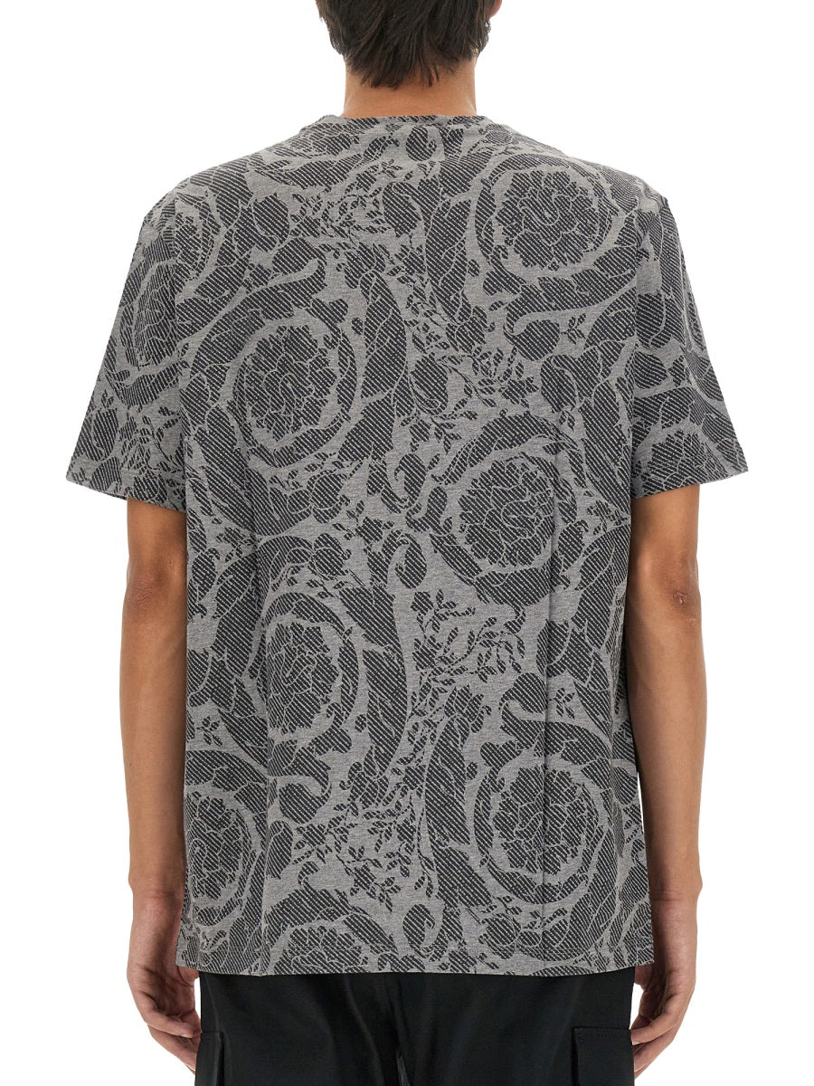 Versace Men Silhouette Baroque Logo T-Shirt VERSACE