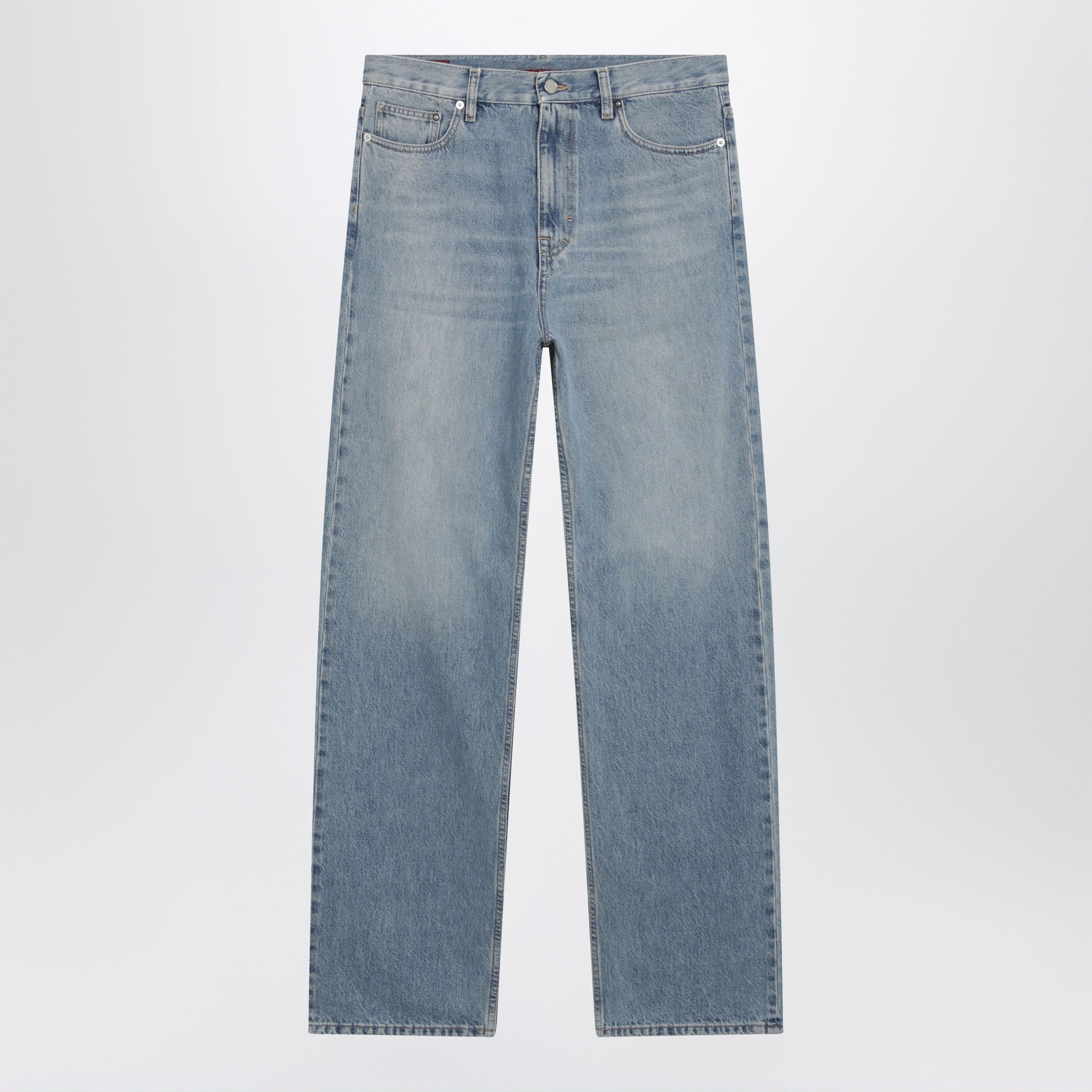 Gucci Light Blue Loose-Fit Washed Jeans Men GUCCI