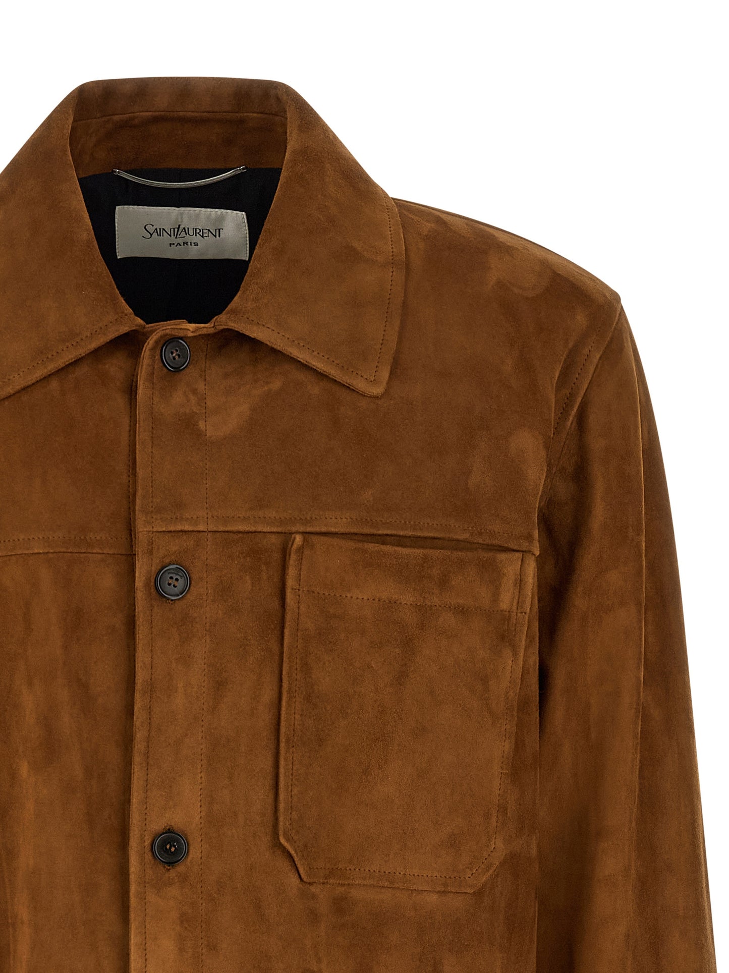 Saint Laurent Men Suede Overshirt SAINT LAURENT