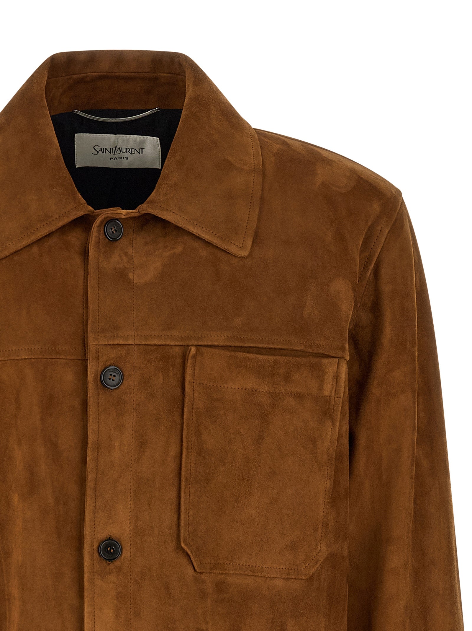 Saint Laurent Men Suede Overshirt SAINT LAURENT