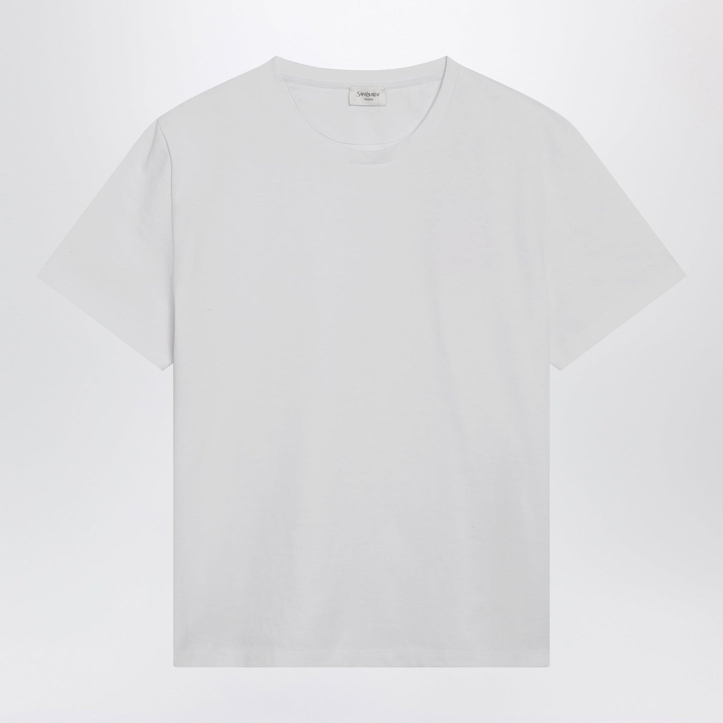 Saint Laurent White Small Fit De Cotton T-Shirt Men SAINT LAURENT