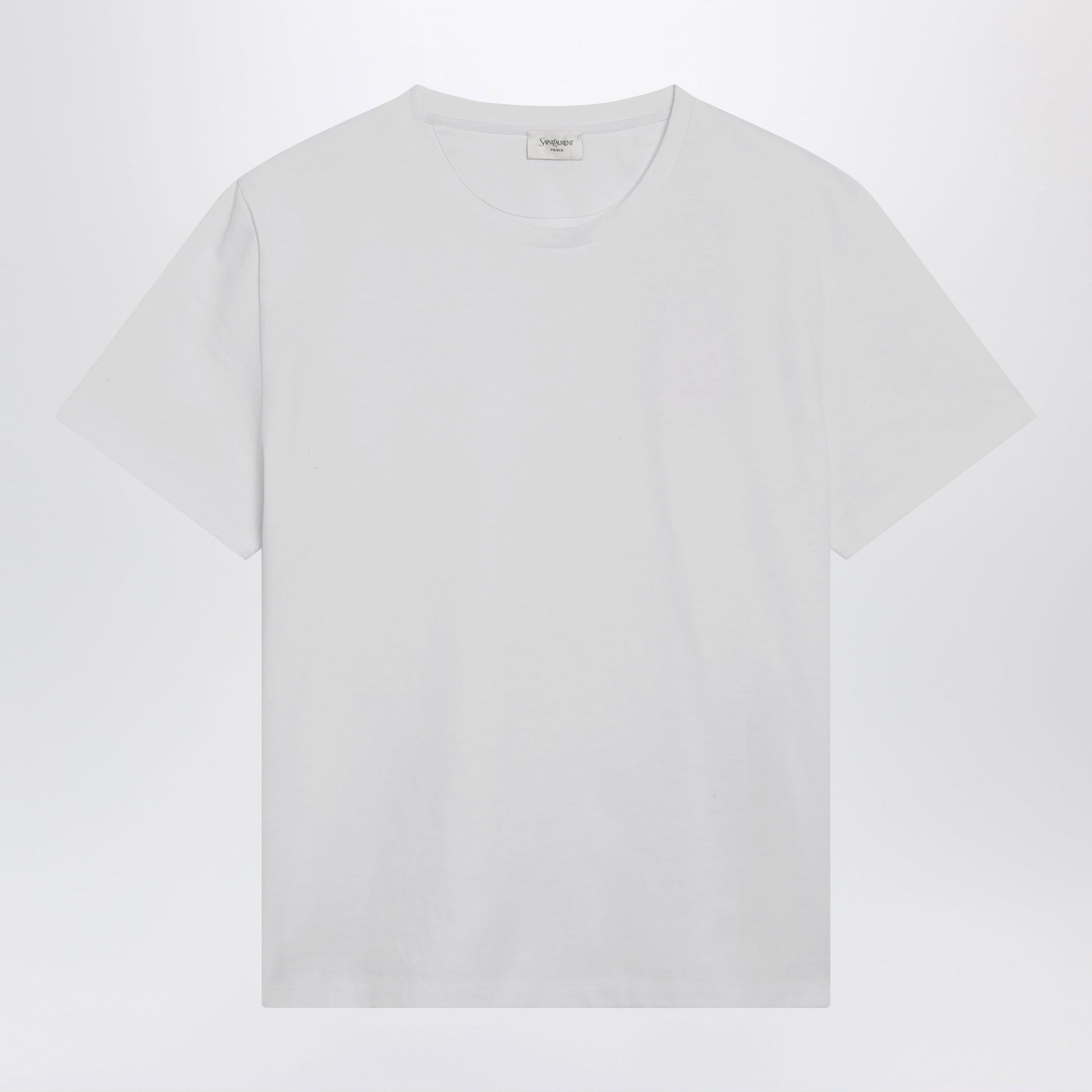 Saint Laurent White Small Fit De Cotton T-Shirt Men SAINT LAURENT