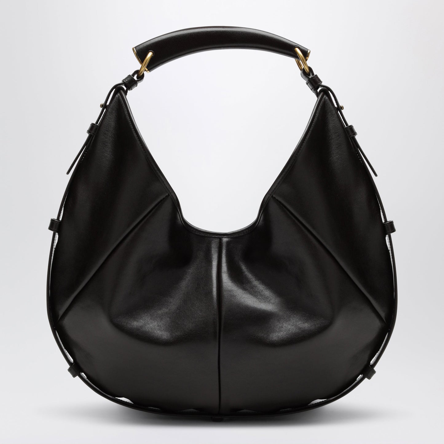 Saint Laurent Medium Mombasa Hobo Bag In Calfskin Leather, Brown Women SAINT LAURENT