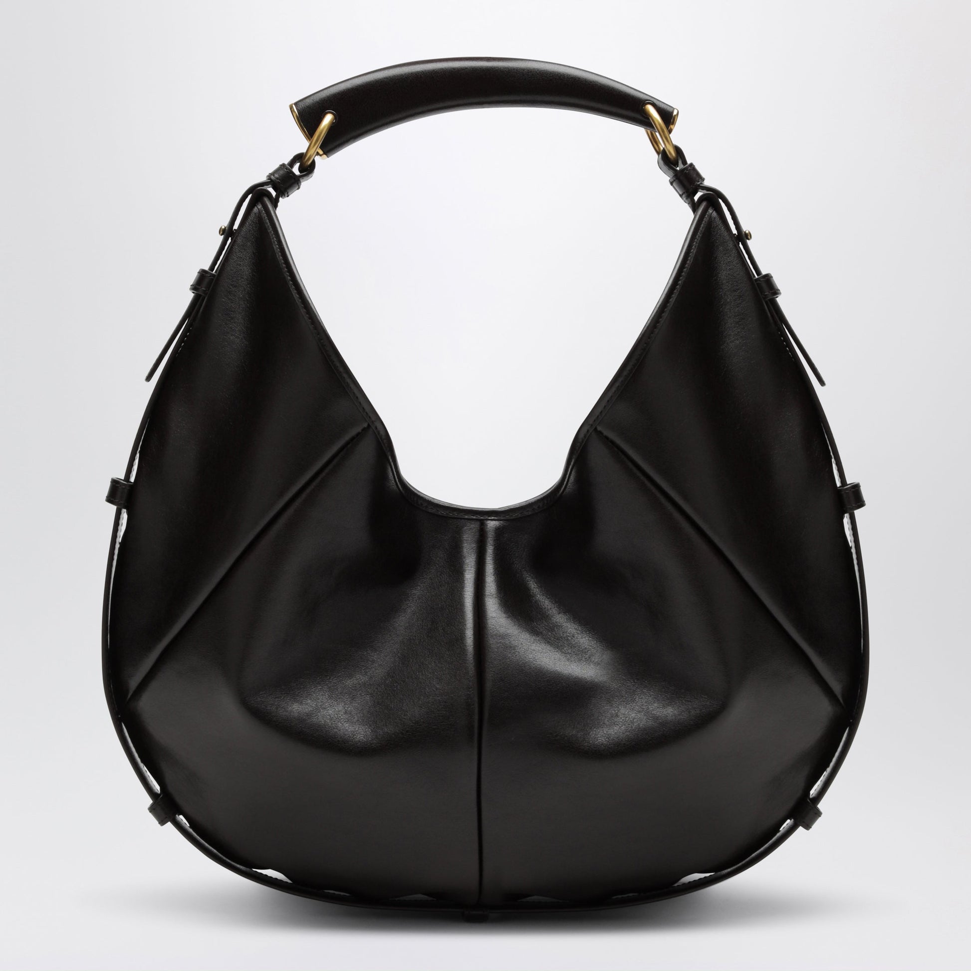 Saint Laurent Medium Mombasa Hobo Bag In Calfskin Leather, Brown Women SAINT LAURENT
