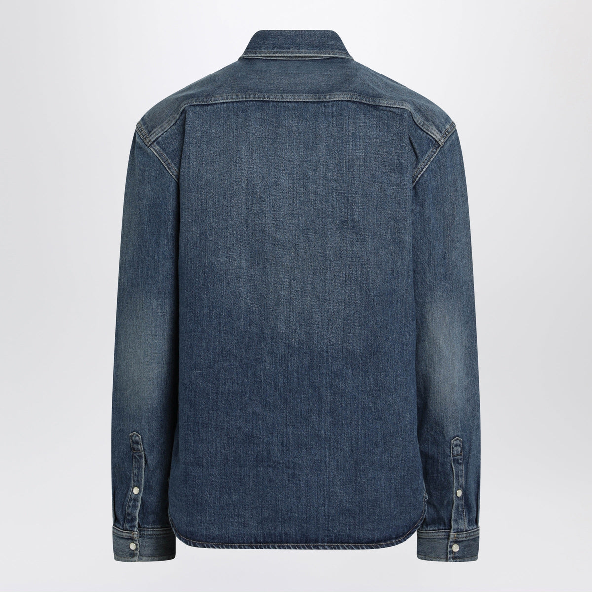 Saint Laurent Blue Cassandre Denim Shirt Men SAINT LAURENT