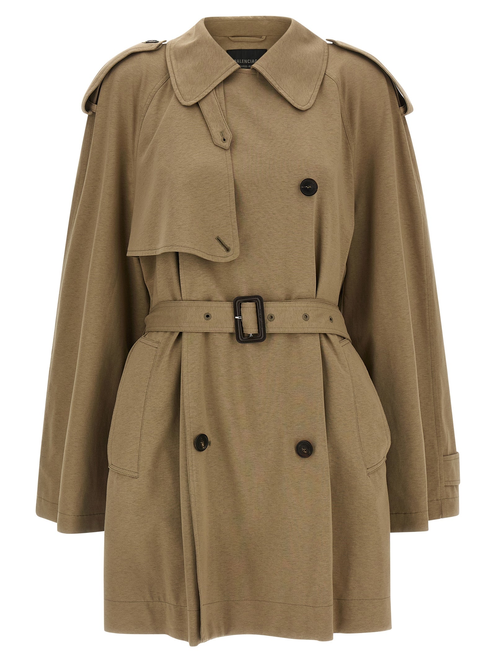 Balenciaga Women Cotton Trench Coat BALENCIAGA