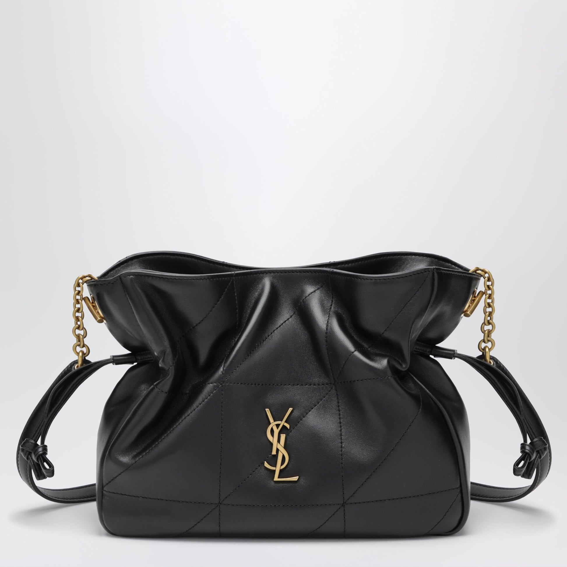 Saint Laurent Jamie Shoulder Pouch In Lambskin Leather, Black Women SAINT LAURENT