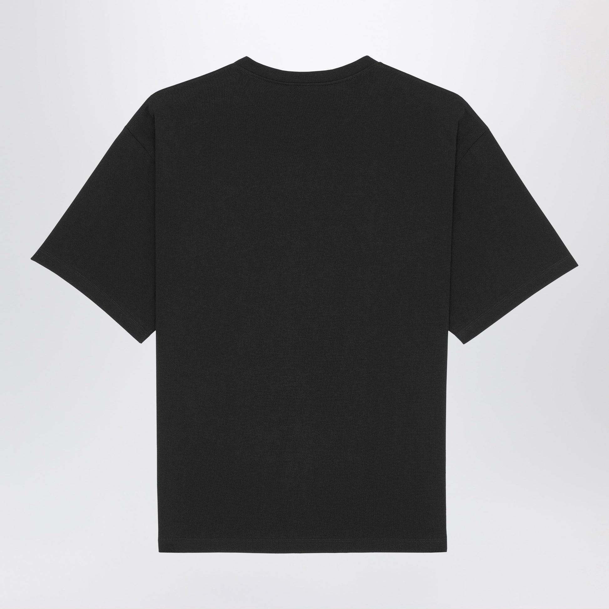 Saint Laurent Black Oversized Cotton T-Shirt With Cassandre Logo Men SAINT LAURENT
