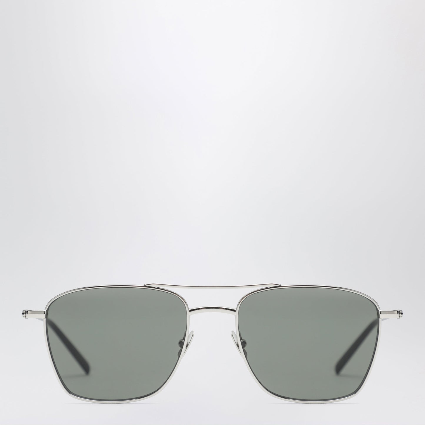 Saint Laurent Silver Rectangular Metal Sunglasses Women SAINT LAURENT