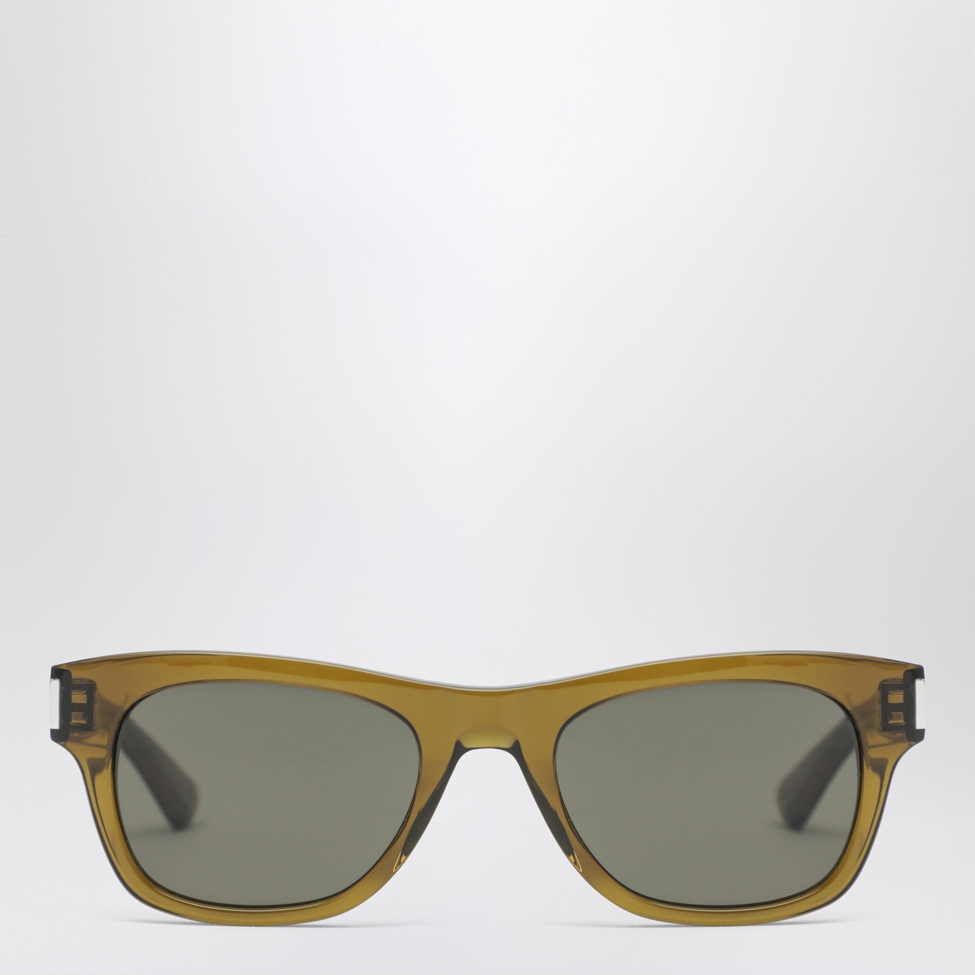 Saint Laurent Olive Brown Rectangular Sunglasses Women SAINT LAURENT