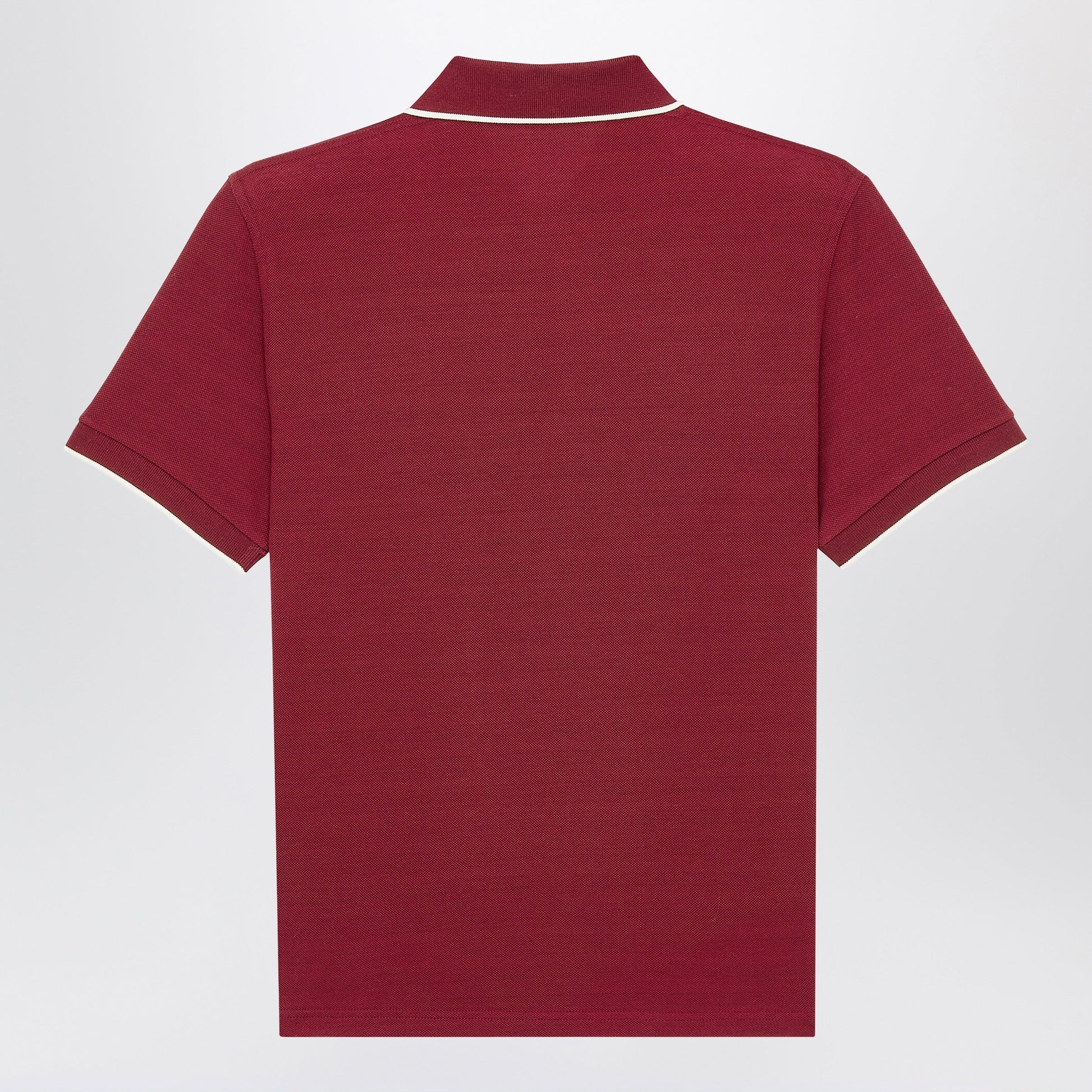 Saint Laurent Bordeaux Cassandre Polo In Cotton Pique Men SAINT LAURENT