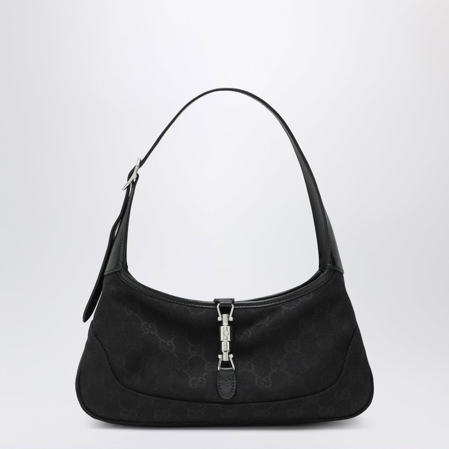 Gucci Small Jackie Slim Bag In Black Gg Fabric Women GUCCI
