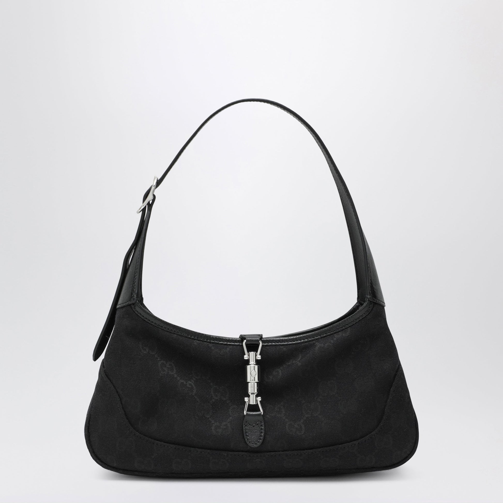 Gucci Small Jackie Slim Bag In Black Gg Fabric Women GUCCI