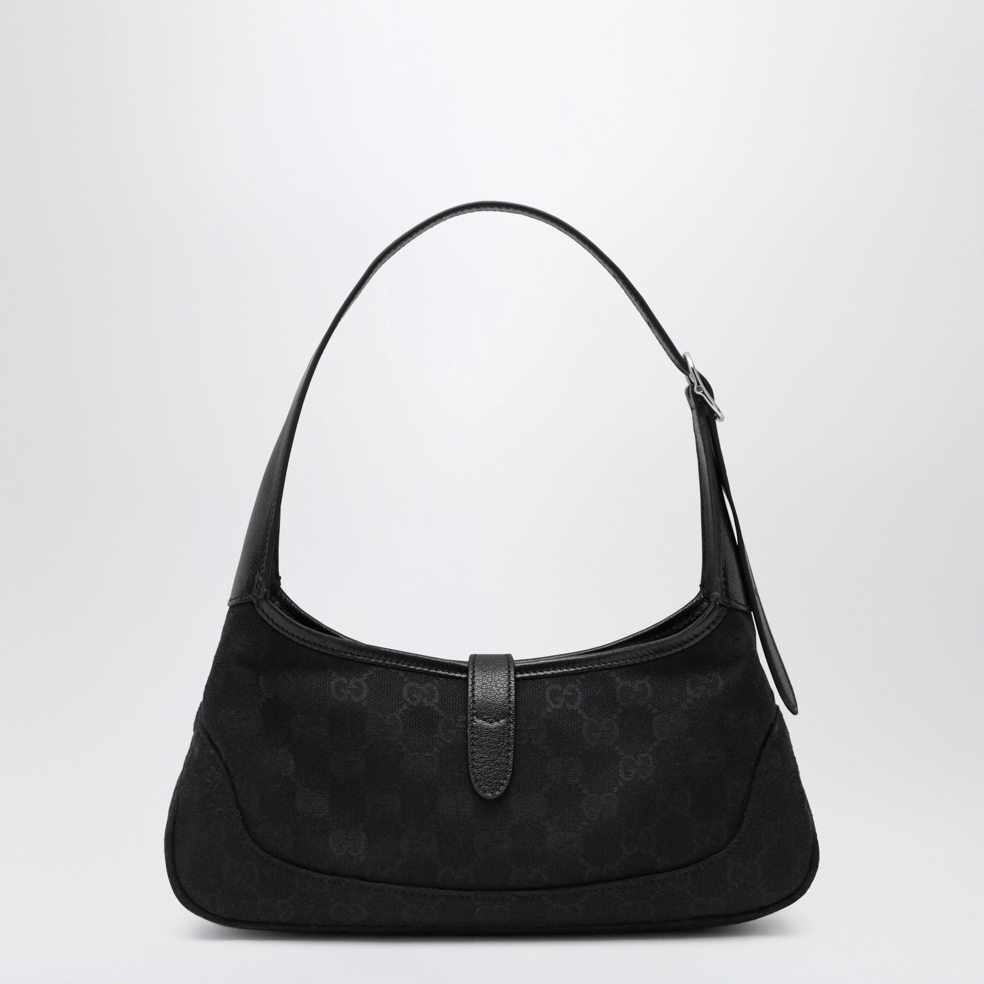 Gucci Small Jackie Slim Bag In Black Gg Fabric Women GUCCI
