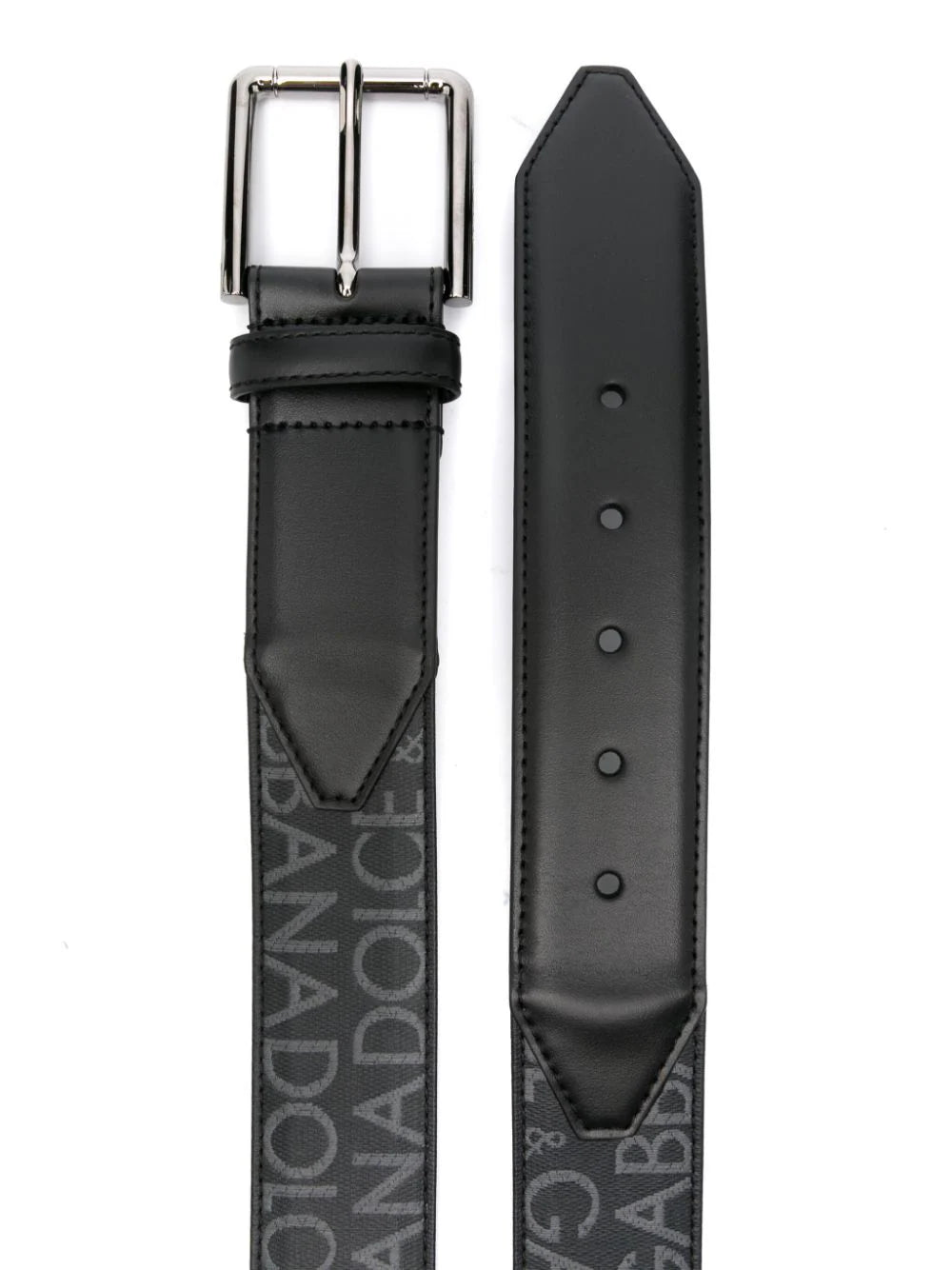Dolce & Gabbana Men Belt With Buckle Embroidered With Logo DOLCE & GABBANA