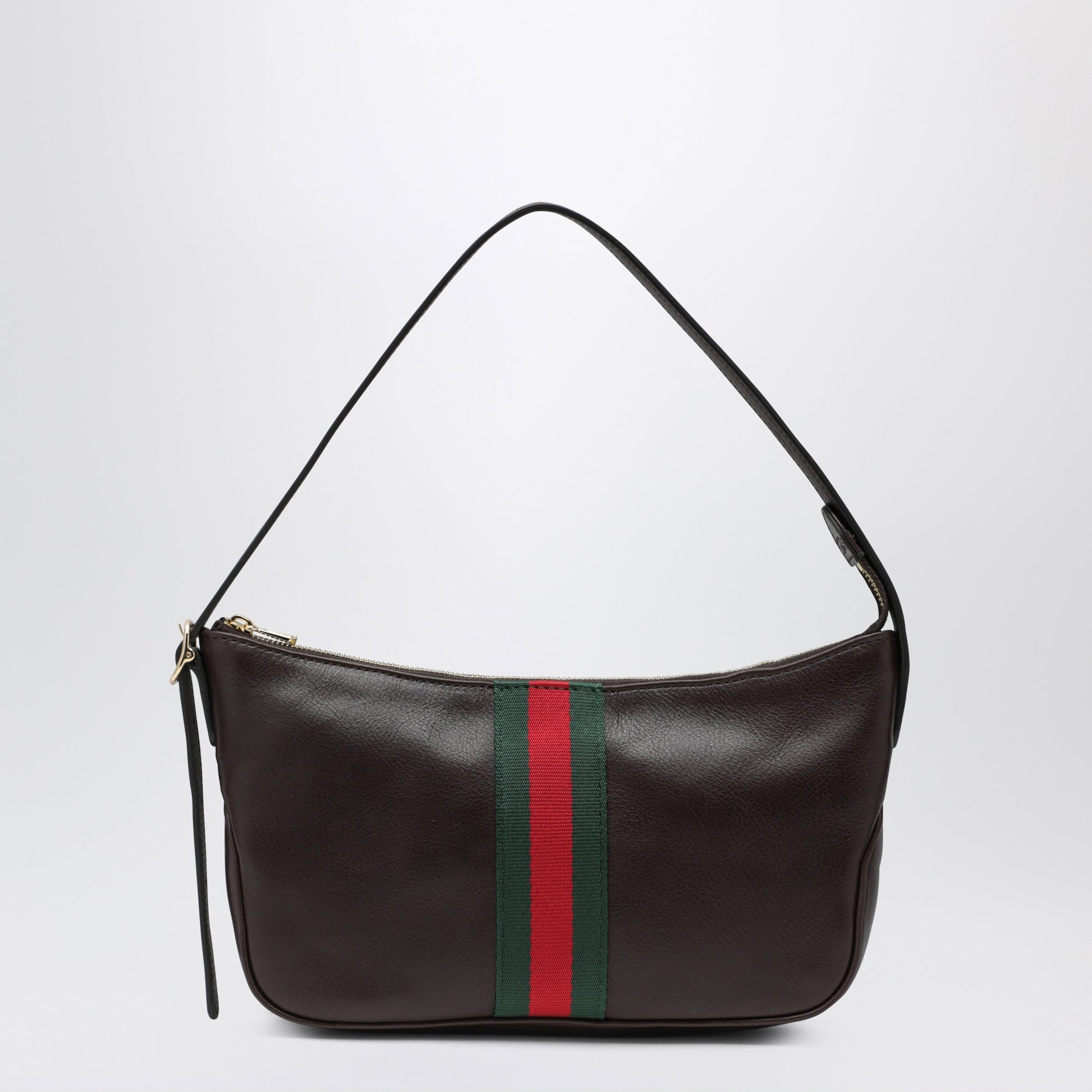 Gucci Small Brown Lunetta Leather Bag Men GUCCI