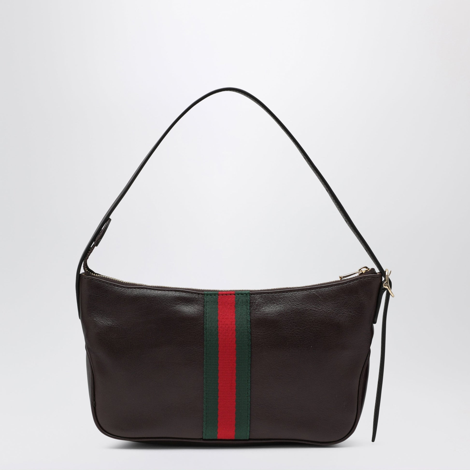 Gucci Small Brown Lunetta Leather Bag Men GUCCI