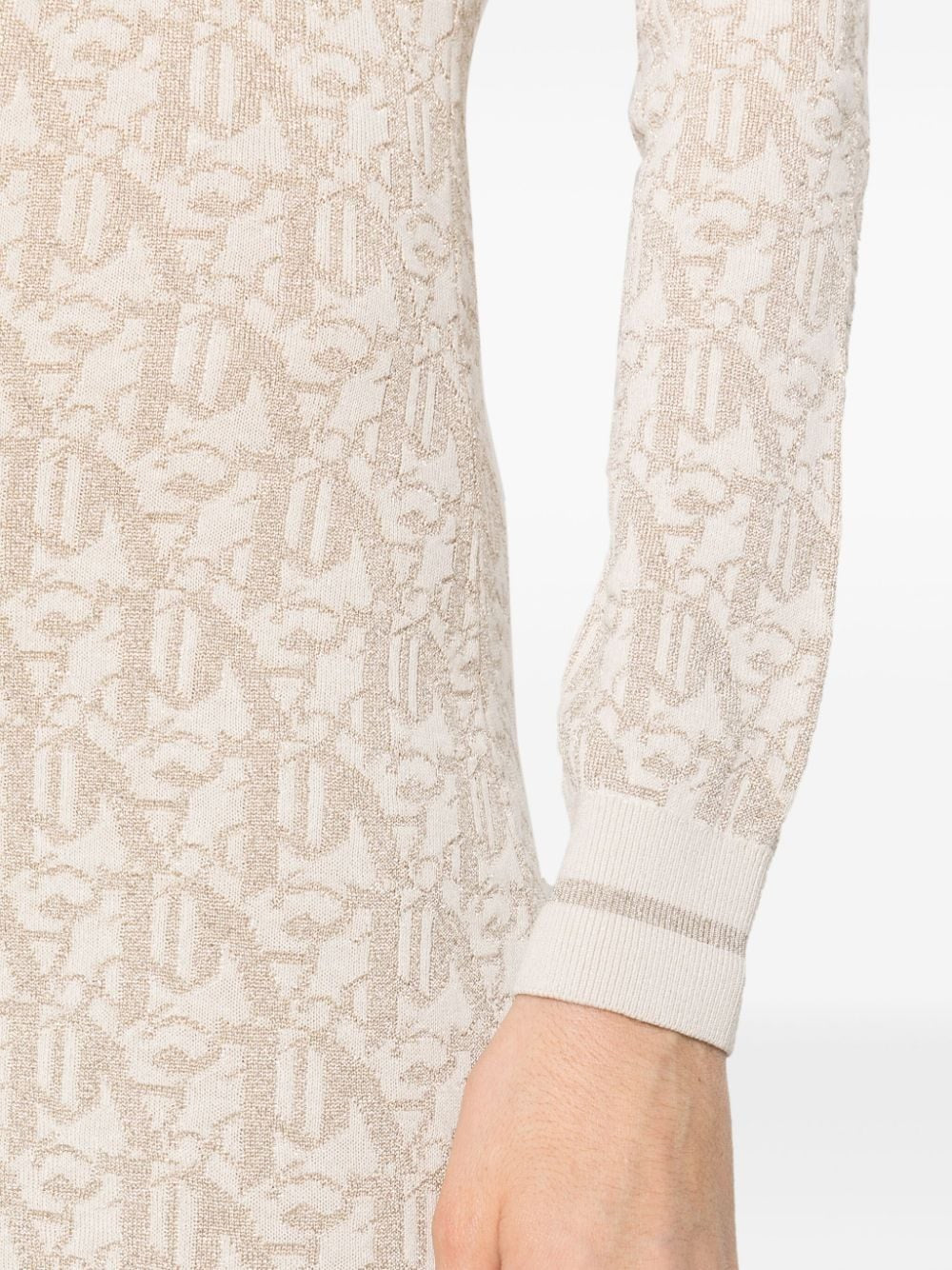 Palm Angels Women Lurex Knit Mini Dress With Monogram PALM ANGELS