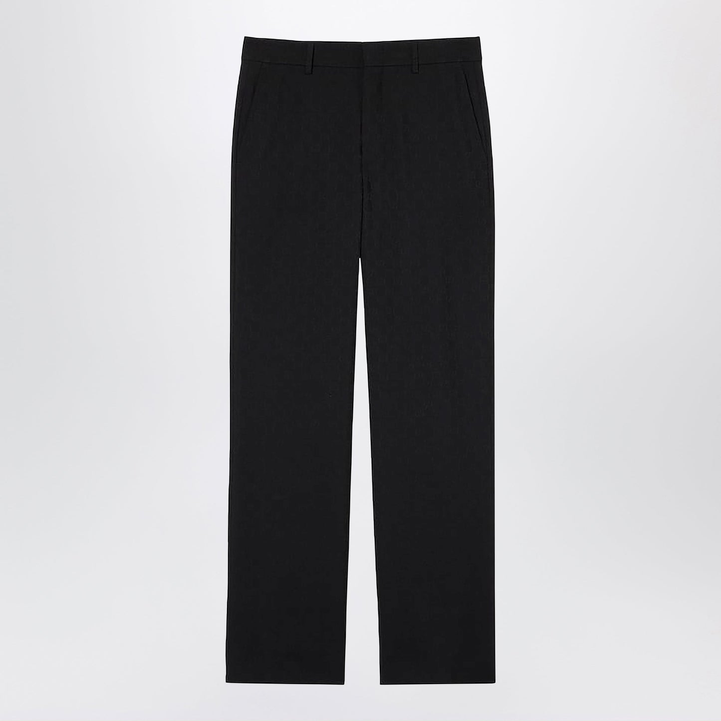 Gucci Black Wool Trousers With Gg Pattern Men GUCCI