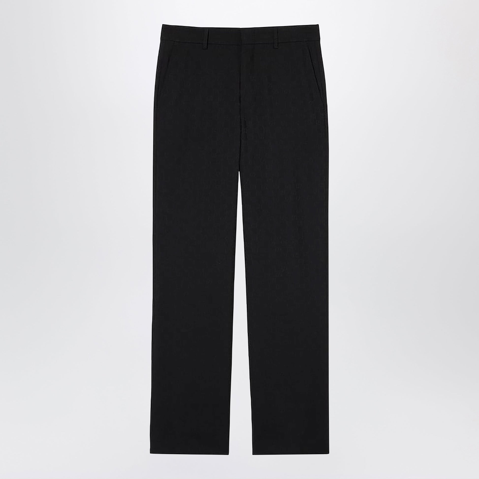 Gucci Black Wool Trousers With Gg Pattern Men GUCCI