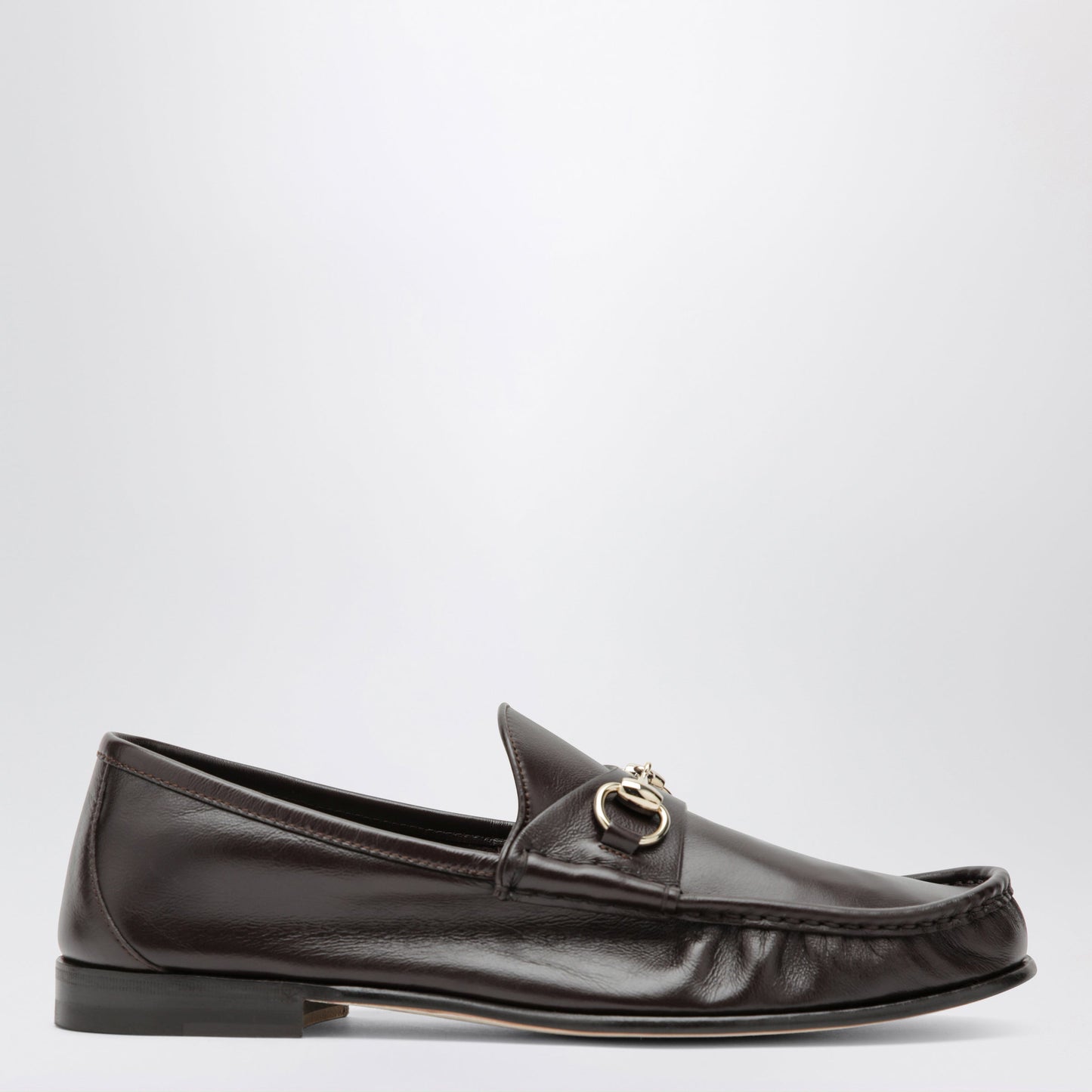 Gucci Lugano Horsebit Leather Loafer In Cocoa Men GUCCI