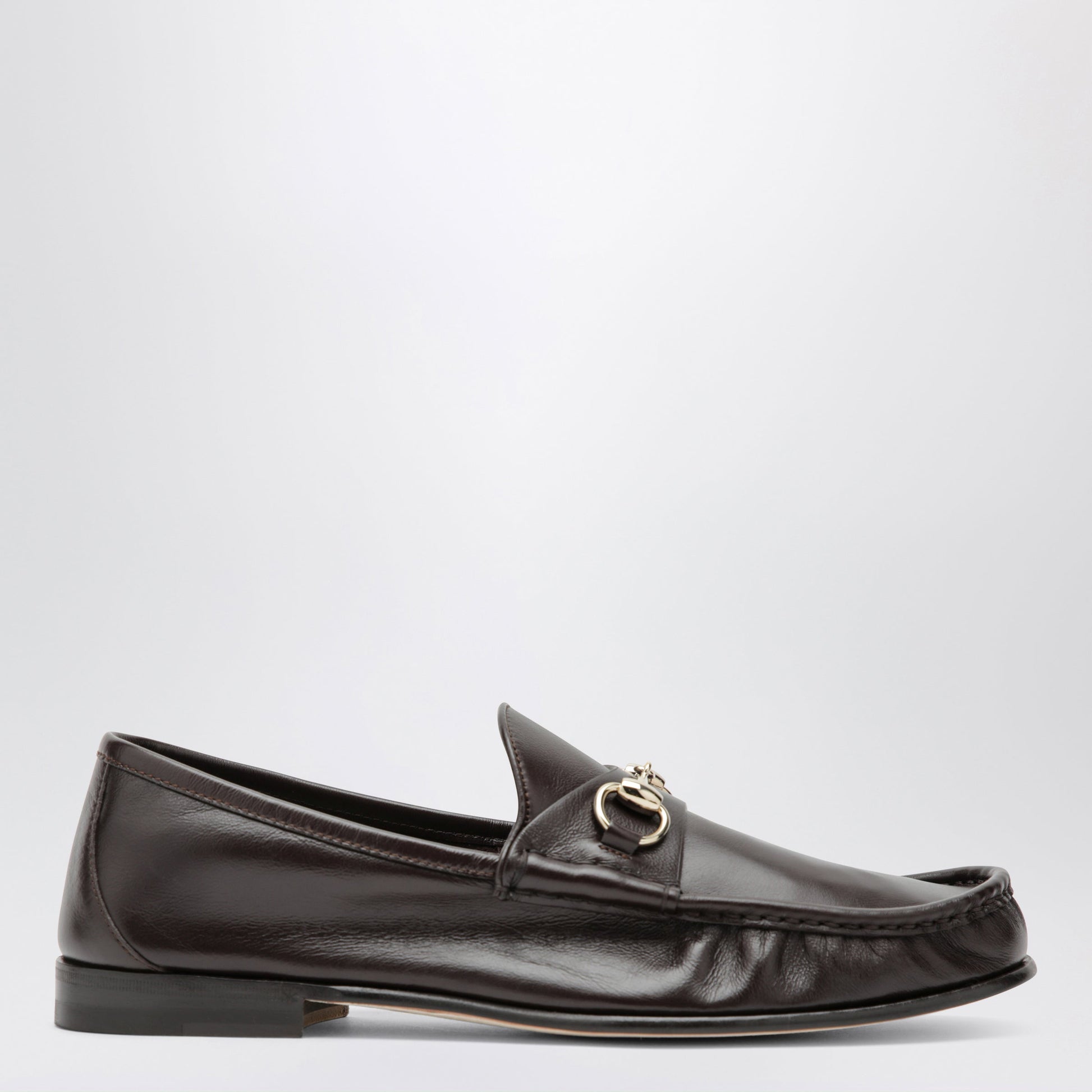 Gucci Lugano Horsebit Leather Loafer In Cocoa Men GUCCI