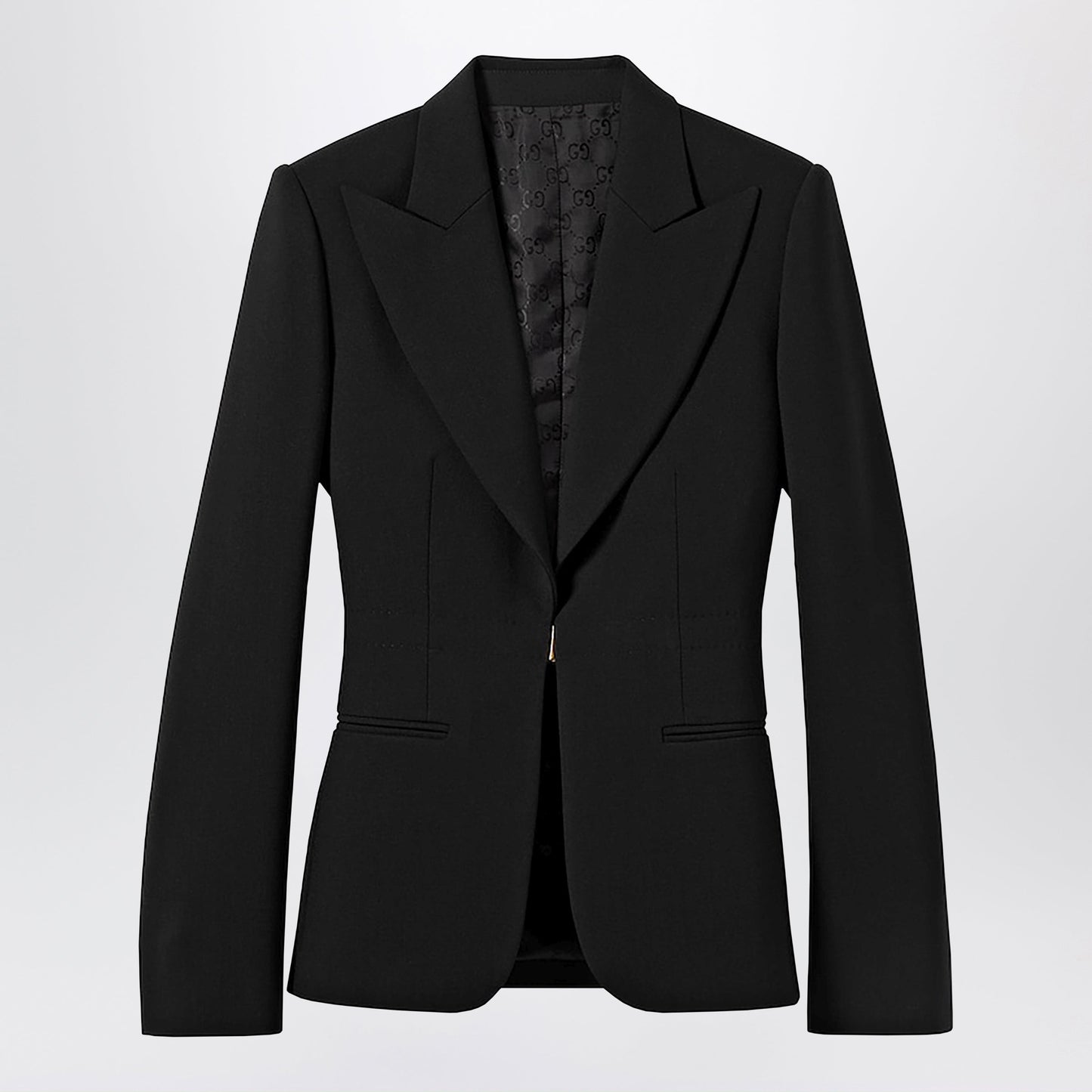 Gucci Black Stretch Wool Technical Jacket Women GUCCI
