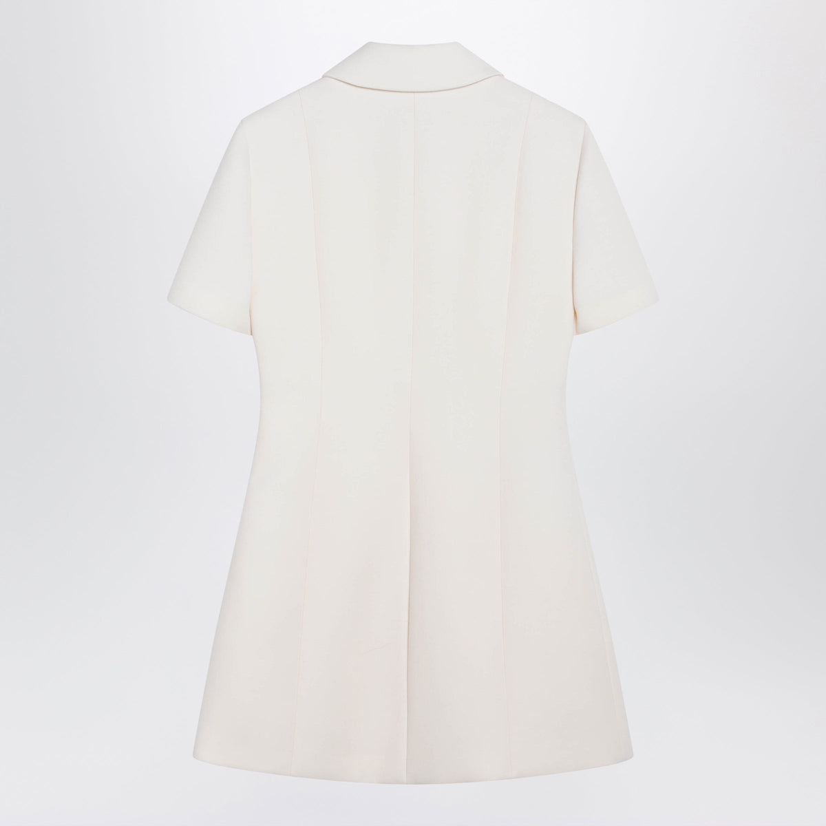 Gucci White Short Wool Dress With Gg Buttons Women GUCCI