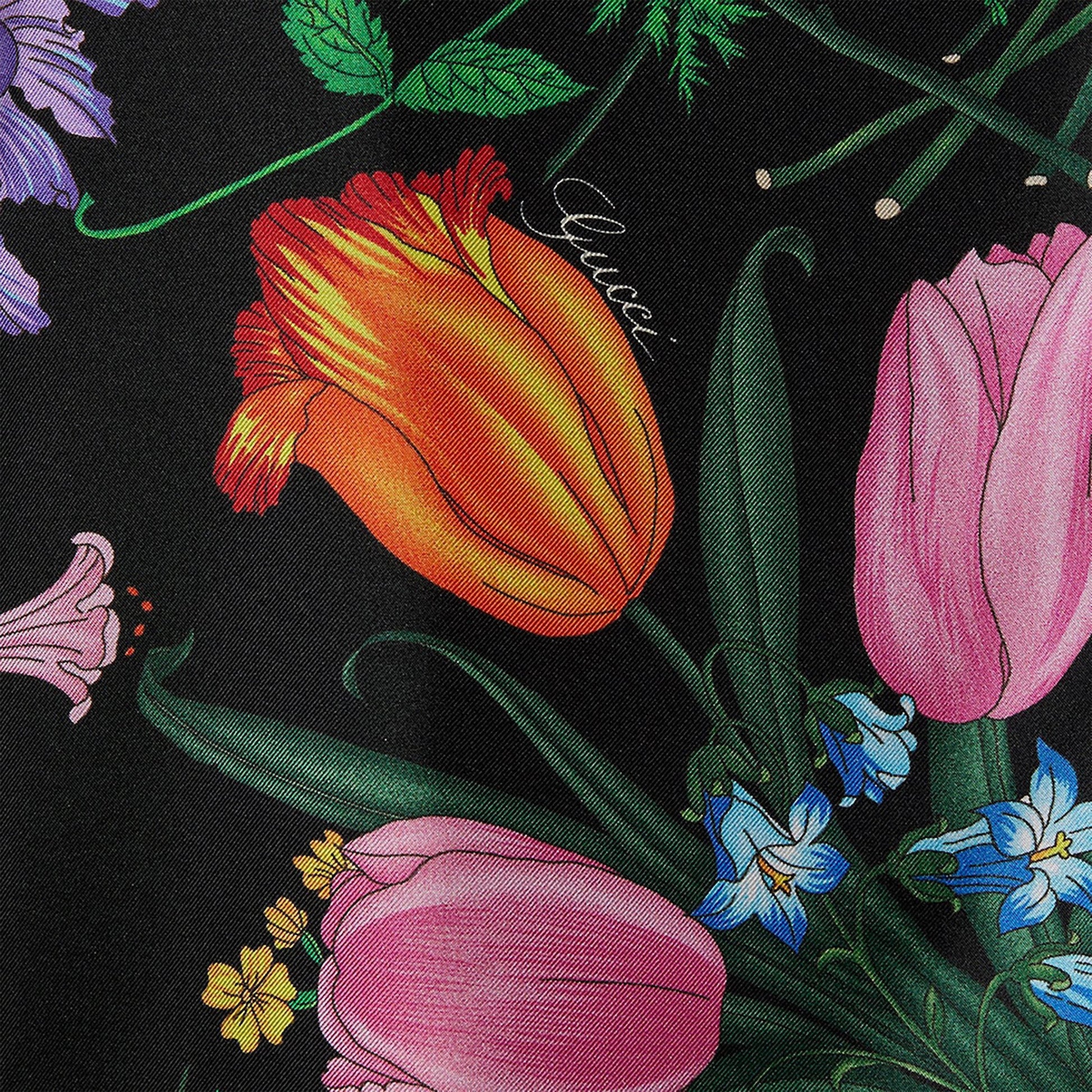 Gucci Silk Twill Shirt With Flora Print Women GUCCI