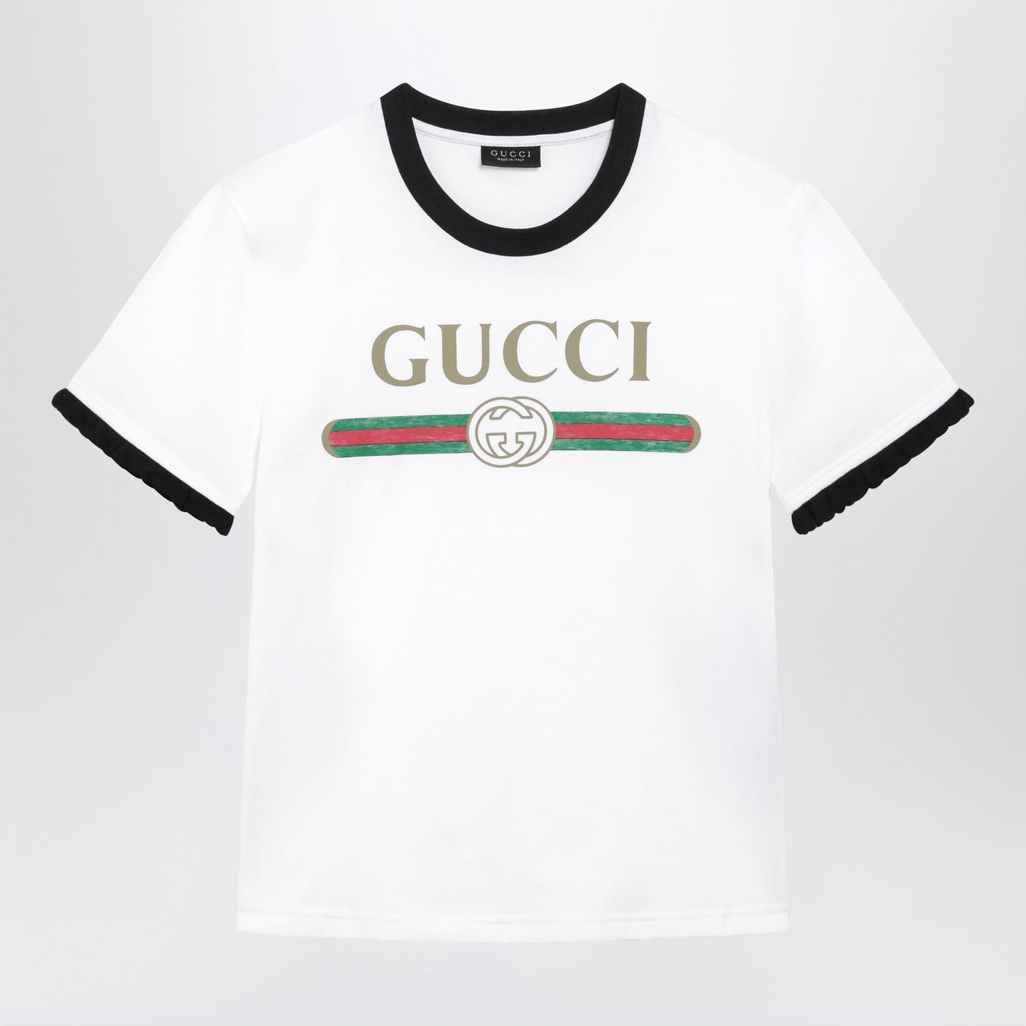 Gucci White Cotton Jersey Printed T-Shirt Women GUCCI