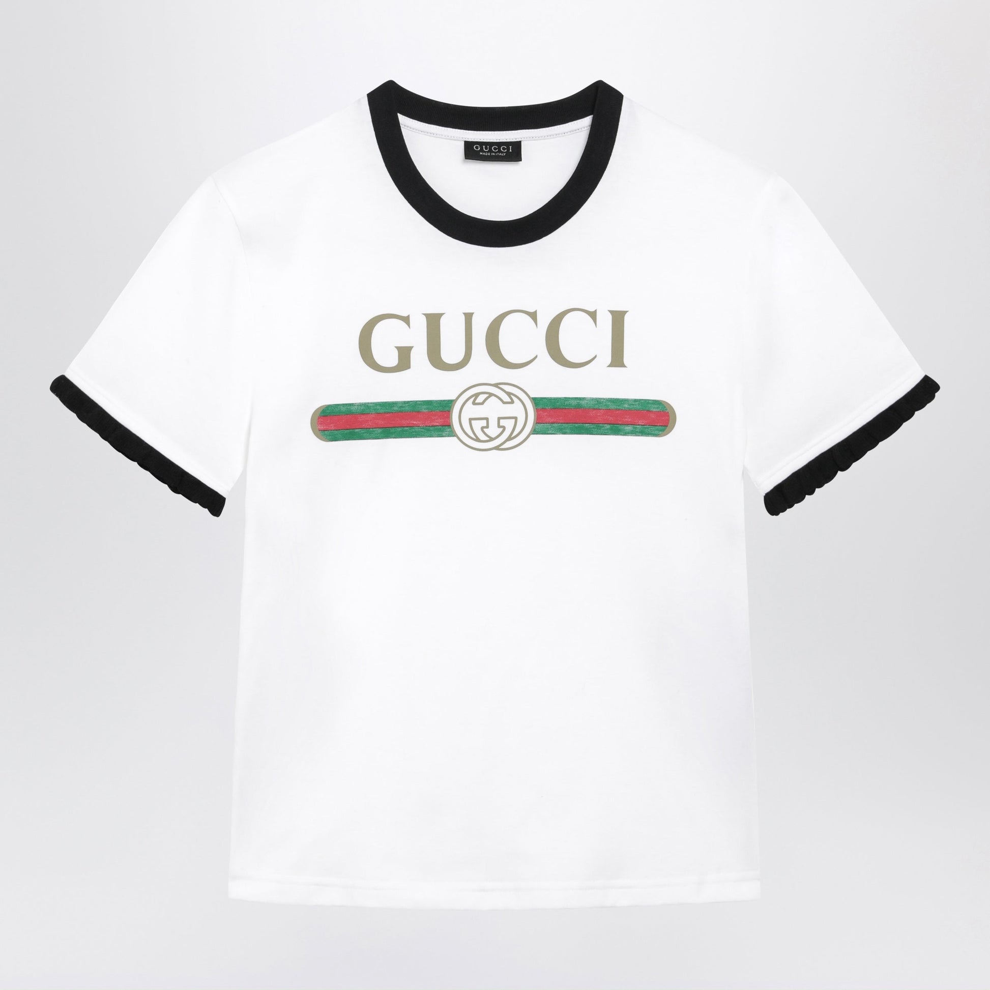 Gucci White Cotton Jersey Printed T-Shirt Women GUCCI