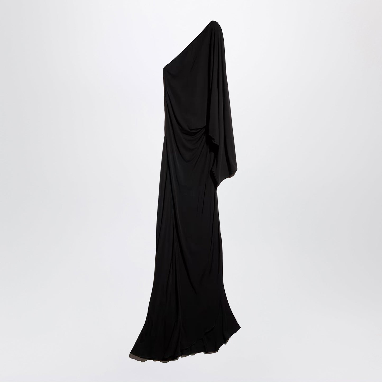 Gucci Long One-Shoulder Dress In Black Viscose Jersey Women GUCCI
